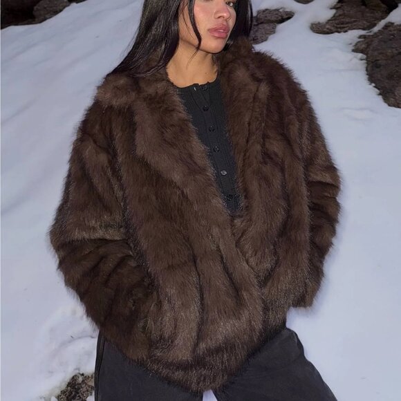 Princess Polly Faux Fur Jacket - Picture 1 of 2